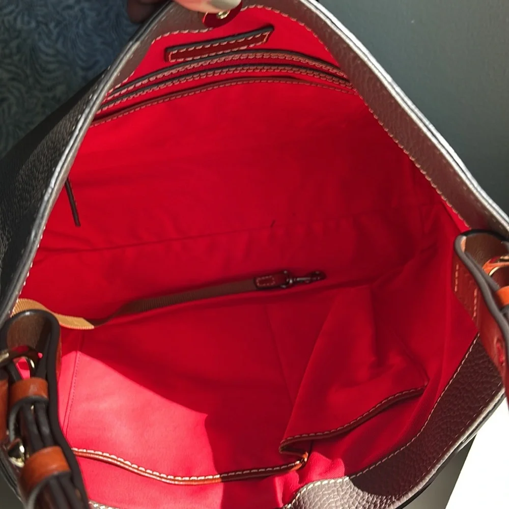 Dooney & Bourke Cooper “Elephant”Pebble Grain Shoulder Hobo Bag - Picture 7 of 10